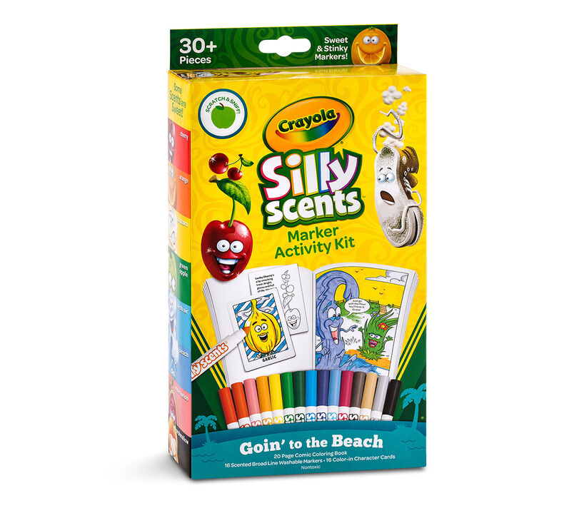 Crayola Silly Scents 8 Washable Markers Fruit Scents Slim Markers FREE POST